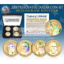 США 2008 $1 доллар Президенты голограмма набор из всех 4 монет
