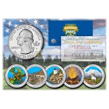 США 2012 квотер 25 центов цветные национальные парки Америки набор из 5 монет