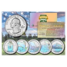 США 2010 квотер 25 центов голограмма национальные парки Америки набор из 5 монет