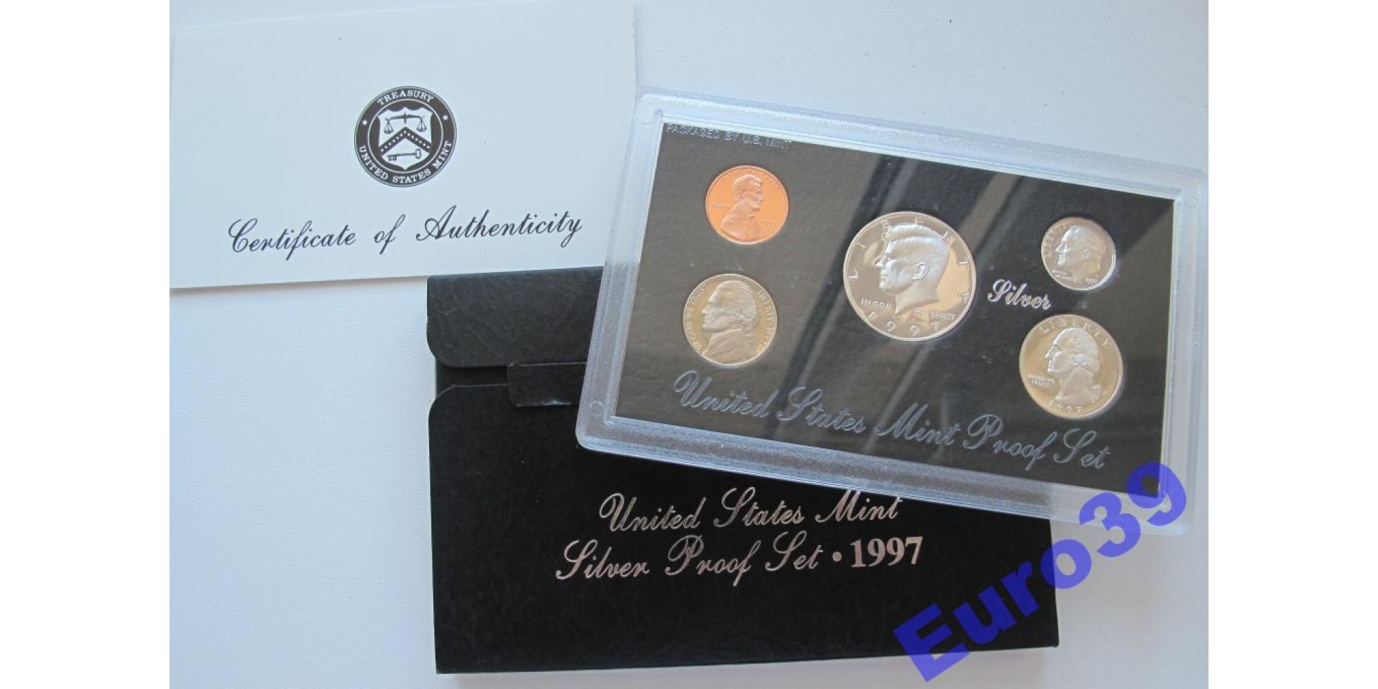 США годовой набор 1997 S 5 монет серебро пруф