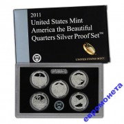 США годовой набор квотеров 2011 S серебро пруф Proof