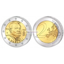 Италия 2 евро 2012 год UNC 100 лет со смерти поэта Джованни Пасколи, биметалл