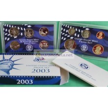 США годовой набор 2003 S ПРУФ proof 10 монет