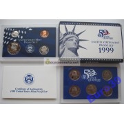США годовой набор 1999 год S 9 монет пруф proof