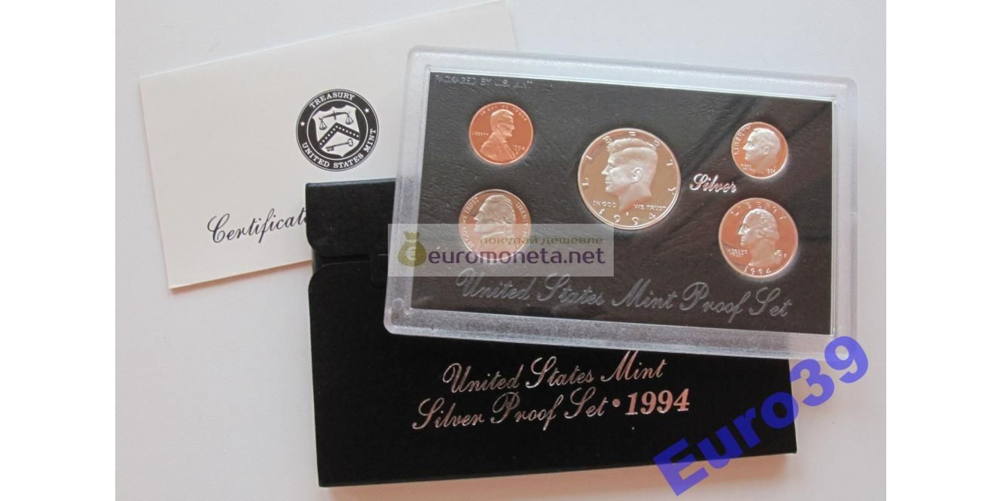 США годовой набор 1994 S 5 монет серебро ПРУФ