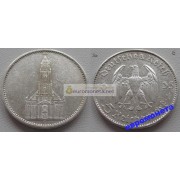 Германия 3 рейх 5 марок 1935 E серебро кирха состояние