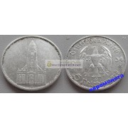 Германия 3 рейх 5 марок 1934 D серебро кирха состояние