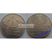 ФРГ 5 марок 1979 год G 100 лет со дня рождения Отто Гана