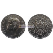 Германская империя Бавария 3 марки 1912 год "D" Отто. Серебро