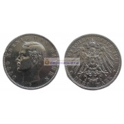 Германская империя Бавария 3 марки 1909 год "D" Отто. Серебро