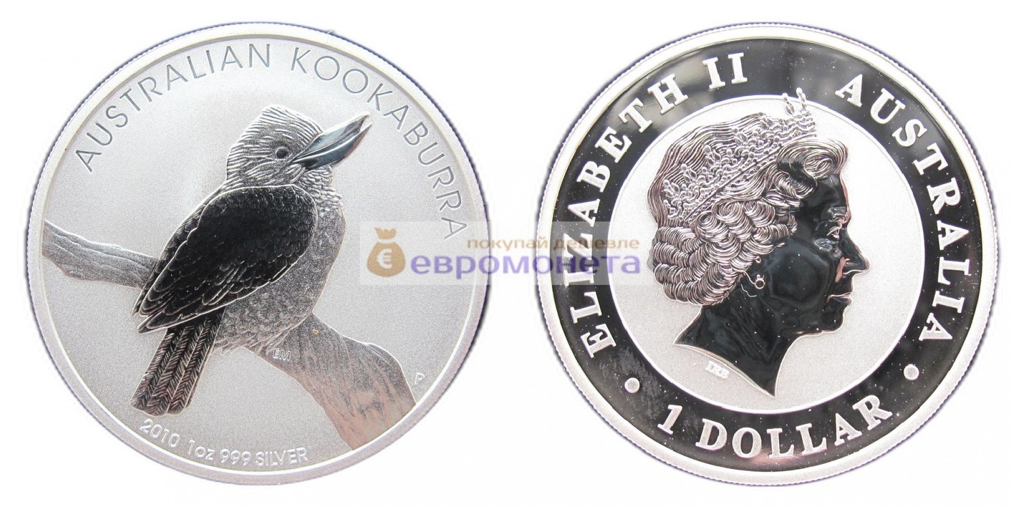 Австралия 1 доллар 2010 год Австралийская Кукабарра kookaburra. Серебро. пруф / proof