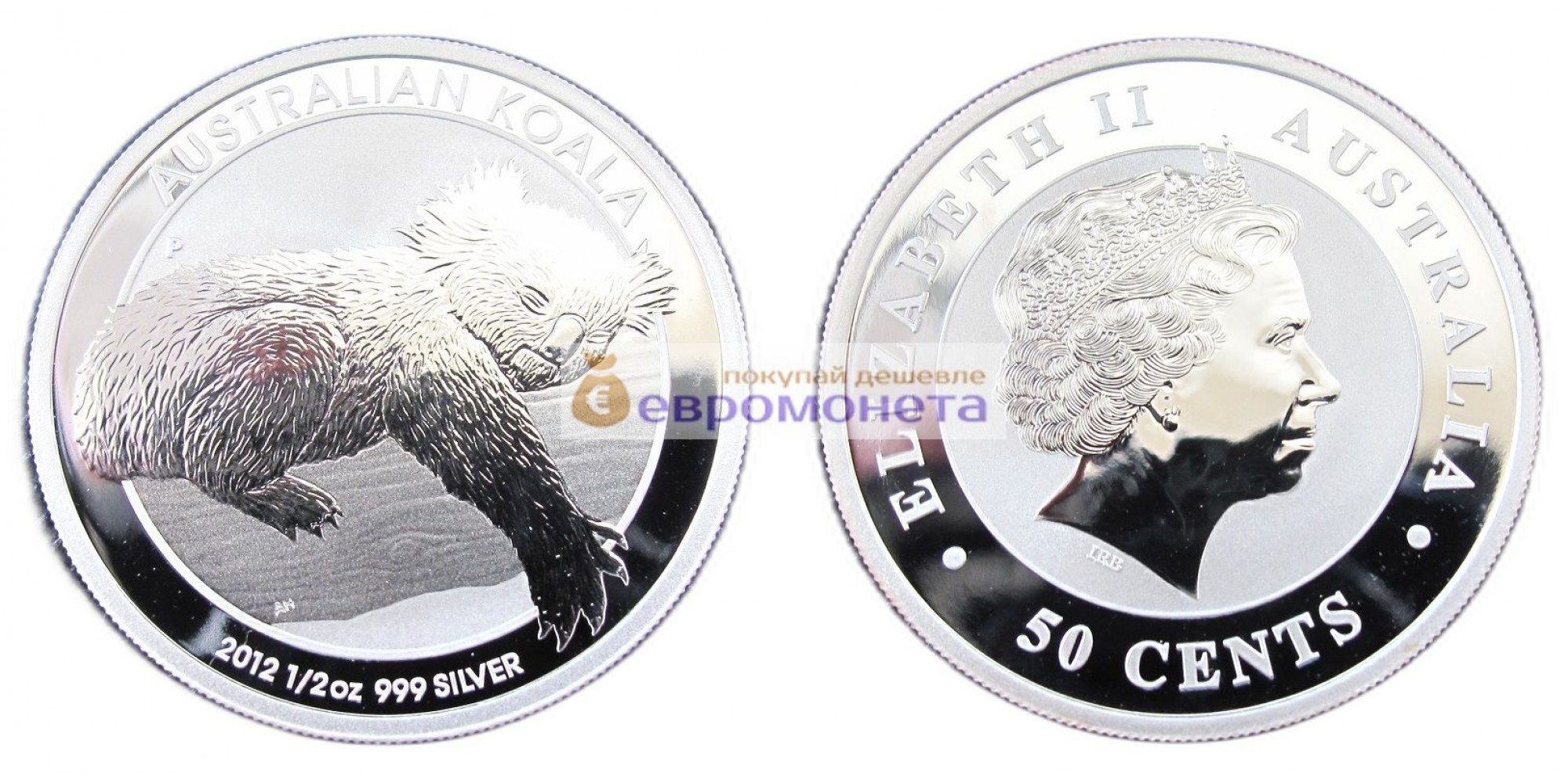 Австралия 50 центов 2012 год Австралийская Коала. Серебро. пруф / proof