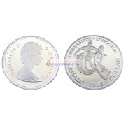 Канада 1 доллар 1983 год. XII Универсиада в Эдмонтоне. Серебро