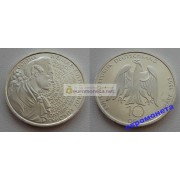 ФРГ 10 марок 1999 год F серебро 250-летие со дня рождения Гёте