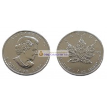 Канада 5 долларов 2006 год. Кленовый лист. Серебро