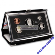 США набор 1992 год us mint premier silver proof set пруф серебро 5 монет