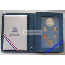 США набор 1987 год Prestige Set Proof серебро 1 доллар Конституция 6 монет