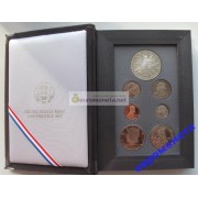 США набор 1989 год Prestige Set Proof серебряный доллар Конгресса 7 монет
