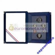США набор 1990 год Prestige Set Proof серебряный доллар Эйзенхауэра 6 монет