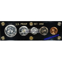 США специальный набор 1958 год пруф Proof Франклин серебро