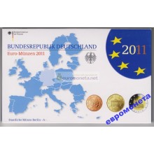 Германия годовой набор евро 2011 год A пластиковый бокс UNC АЦ