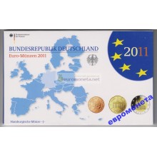 Германия годовой набор евро 2011 год J пластиковый бокс UNC АЦ Германия годовой набор евро 2011 год J пластиковый бокс UNC АЦ