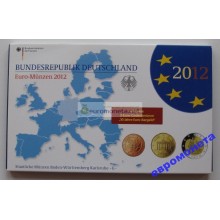 Германия годовой набор евро 2012 год G пластиковый бокс пруф