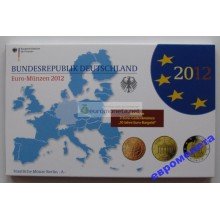 Германия годовой набор евро 2012 год A пластиковый бокс пруф