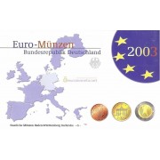 Германия годовой набор евро 2003 год G пластиковый бокс пруф