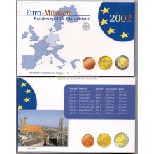 Германия годовой набор евро 2002 год D пластиковый бокс пруф