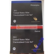 США полный годовой набор монет 2011 год P Филадельфия D Денвер 28 монет АЦ