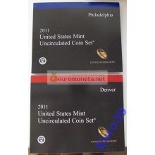 США полный годовой набор монет 2011 год P Филадельфия D Денвер 28 монет АЦ