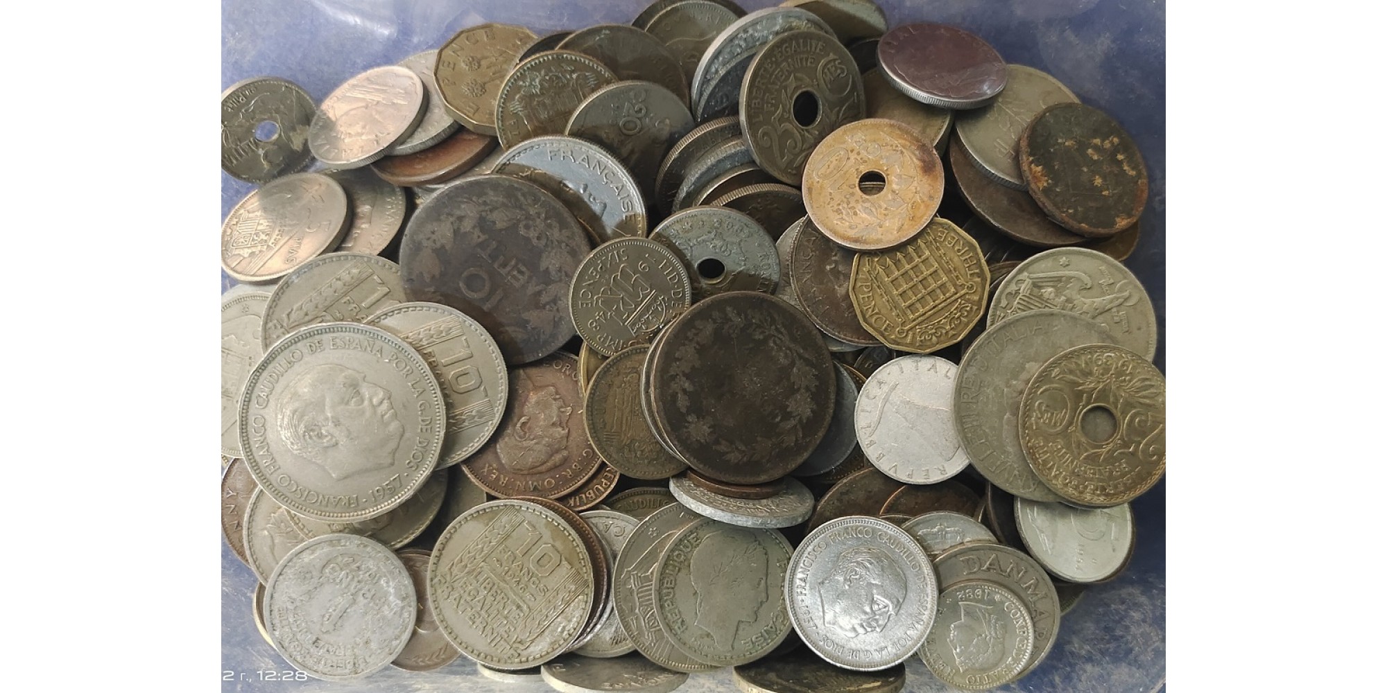 Европа 1 кг 1000 гр иностранных монет микс монеты старая Европа до 1960 гг