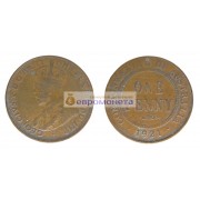 Австралия 1 пенни 1921 год Король Георг V