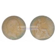 Великобритания 1 пенни 1906 год. Король Эдуард VII