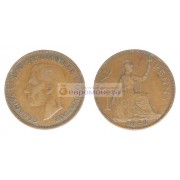 Великобритания 1 пенни 1946 год. Король Георг VI