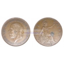 Великобритания 1 пенни 1936 год. Король Георг V