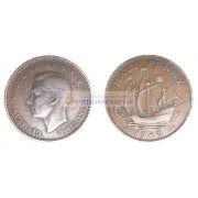 Великобритания 1/2 пенни (полпенни) 1941 год. Король Георг VI