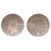 Италия 5 чентезимо 1861 год (N). Король Виктор Эммануил II