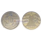 Германия (Веймарская республика) 10 рентенпфеннигов 1924 год "А" - Берлин