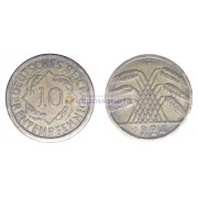 Германия (Веймарская республика) 10 рентенпфеннигов 1924 год "F" — Штутгарт