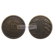 Германия (Веймарская республика) 10 рентенпфеннигов 1924 год "А" - Берлин
