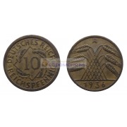 Германия (Веймарская республика) 10 рейхспфеннигов 1936 год "А" - Берлин