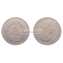 Франция Третья Республика 5 франков 1933 год. Никель