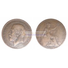 Великобритания 1 пенни 1916 год. Король Георг V