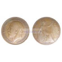 Великобритания 1 пенни 1914 год. Король Георг V