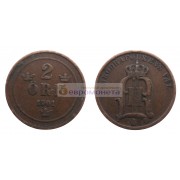 Швеция 2 эре 1901 год. Король Оскар II