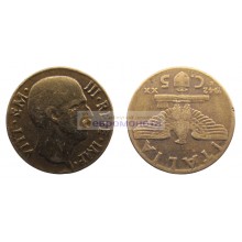 Италия 5 чентезимо 1942 год. Король Виктор Эммануил III Италия 5 чентезимо 1942 год. Король Виктор Эммануил III