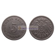 Германия 5 пфеннигов 1914 год "A" - Берлин. Вильгельм II