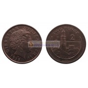 Гибралтар 2 пенса 1998 год Королева Елизавета II